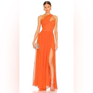 YAURA X REVOLVE Orange Gown NWT